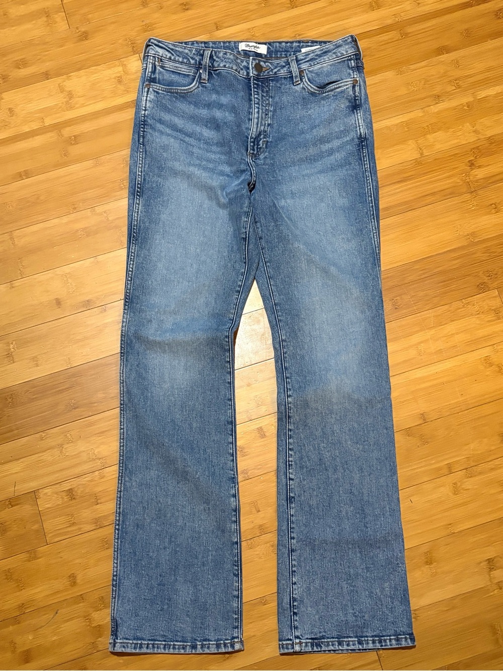 Wrangler Retro Mens 31x34 Bootcut Jeans Medium Wash Western Cowboy Denim